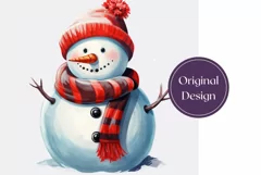 Christmas Tumbler Wrap, Snowman Tumbler Sublimation Design Product Image 2