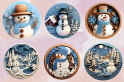 3D Christmas Ornaments Bundle, 3D Snowman Christmas Bundle Product Image 3