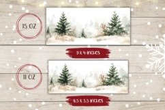 Christmas Tree Mug Sublimation, Watercolor Winter Mug Design Product Image 2