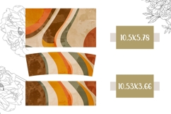 Retro Stripes Tumbler Sublimation, Cute 40 Oz Tumbler Wrap Product Image 2