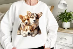 Stack Of Dogs Sublimation Clipart, Cute Puppy Clipart Product Image 2