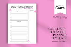 Aesthetic Daily To-Do List Planner Template Canva Editable Product Image 1