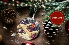 Cartoon Christmas Ornament PNG, Winter Ornament Design Product Image 2