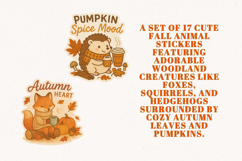 17 Cozy &amp; Funny Fall Animal Stickers Product Image 2