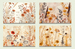 Boho Dried Flowers Cutting Boards sublimation Design Product Image 2