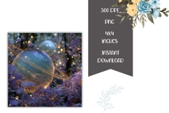 Cosmic Square Coasters, Galaxy Square Coaster Designs Product Image 2
