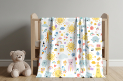 Pattern baby blanket mockup Product Image 3