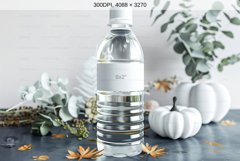 Fall Bottle Label Mockup, 8x2 Label Mock Product Image 2