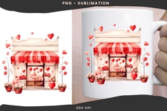Watercolor Valentine shop png design for T-shirts Product Image 2