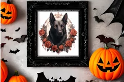 Gothic Halloween Watercolor Clipart PNG, Halloween PNG Product Image 2