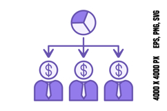 Colored Shareholder Icon Product Image 1