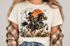 Skeleton Cowboy PNG, Western Halloween Sublimation, Cowboy Product Image 3