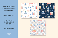 Winter Bookish Seamless Pattern, Christmas Books Background Product Image 2