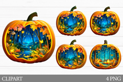 Pumpkin Clipart. Pumpkin Sublimation Product Image 1