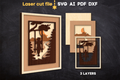 Camping Triptych SVG laser cut files for Glowforge Product Image 2
