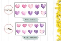 Love Mug Design, Purple Love Hearts Mug Sublimation PNG Product Image 2