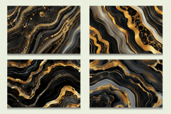 Black &amp; Gold Agate Cutting Boards sublimation sublimation De Product Image 2