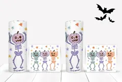 Cartoon Halloween Skull Tumbler Print, Halloween Tumbler PNG Product Image 2