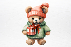 Christmas Teddy Bear Sublimation Clipart PNG Product Image 2