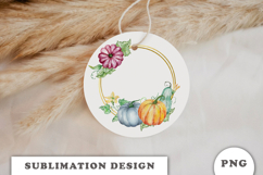 Watercolor Autumn Pumpkins Frame png Product Image 2