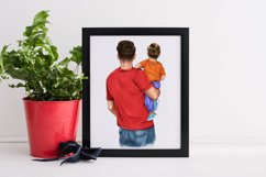 Family clipart, dad with son or daughter Product Image 5