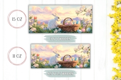Cartoon Easter Eggs Mug Wrap, Easter Basket Mug Sublimation Product Image 2