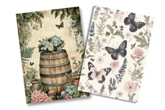 Hydrangea Garden Junk Journal Pages Product Image 2