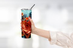 Heart Flower Tumbler Wrap Design Product Image 2