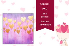 Valentine Square Coaster, Purple Square Coaster Sublimation Product Image 2