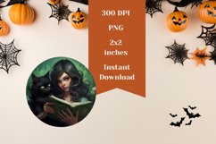 Halloween Witch Earring, Sublimation Halloween Earring PNG Product Image 2