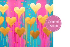 Golden Hearts Tumbler Sublimation, Valentine&#039;s Day Tumbler Product Image 2