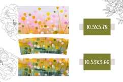 Abstract Tumbler Wrap Design, Floral 40 Oz Tumbler PNG Product Image 2