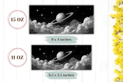 Night Sky Mug Wrap Design, Cosmic Mug Template Product Image 2
