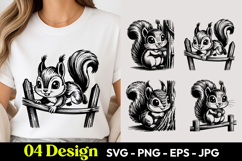 Kawaii Squirrel SVG PNG Product Image 1