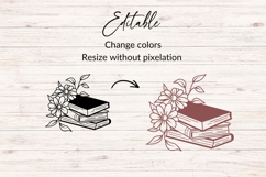 Books And Flowers SVG Product Image 2