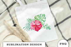Watercolor Tropical Flowers Bouquet png Product Image 2