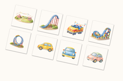Vintage Toys Watercolor Clipart Set 49 PNG, Cute Nursery Toy Product Image 2