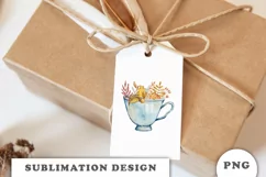 Watercolor Cozy Autumn Cup sublimation PNG Product Image 2