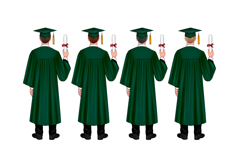 Graduate Boy Clipart, Class of 2025 PNG Product Image 2