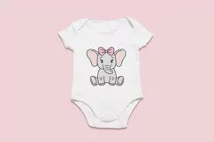 Baby Elephant svg, Cute Elephant Girl svg, Cut file, Png Product Image 2