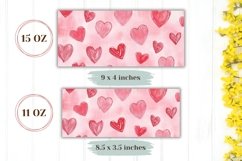 Pink Love Hearts Mug Template, Love Mug Sublimation Product Image 2