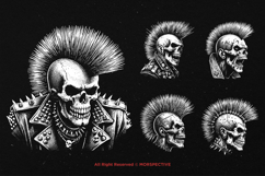 10 Bundle Dark Art Punk Skull Head skeleton Gothic Horror Product Image 3