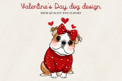 Valentine’s Day Cute Dog Clipart | Love Puppy PNG Product Image 1