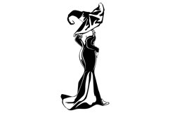 Witch Woman Svg/Png/Jpg/Ai/Vector Woman/Halloween design Svg Product Image 4
