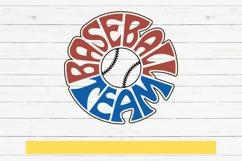 Baseball team SVG cut file Typography design Product Image 1