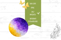 Colorful Earrings PNG, Purple Round Earrings Template Product Image 2