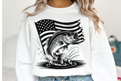 USA Fishing Svg Design | Svg Cut Files | Shirt Svg Product Image 2