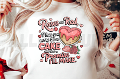 Roses Are Red I Love You More Than Cake Illustration Product Image 2