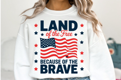 Land of the Free Because of the Brave svg | Shirt Svg Product Image 1