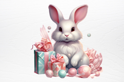 Chirstmas Bunnies Clipart PNG Product Image 2